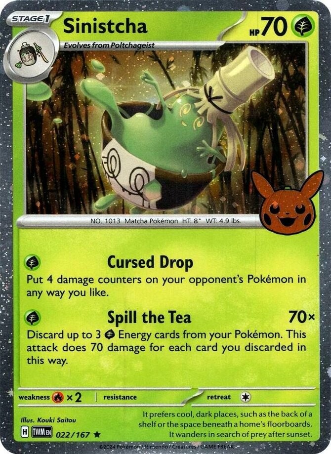 Sinistcha - 022/167 - Rare - Cosmos Holo (Trick or Trade 2024) (Lp) Trick Or Tra