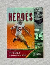2020 Panini Absolute Unsung Heroes Fred Warner #UH-FW Spectrum Orange /75 SP HOF