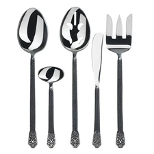Gourmet Settings Avalon 5-Piece Silverware Set Flatware Kitchen Utensils Dish...