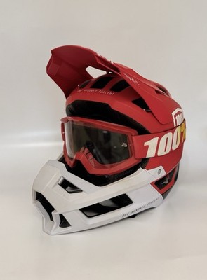   100% Trajecta Full-Face Helmet + 100% Goggles Combo Size M 