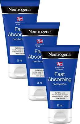 KENVUE (JOHNSON & JOHNSON LTD) Neutrogena Norwegian Formula, Fast Absorbing Hand Cream 75ml Pack of 3