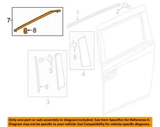 HONDA OEM 11-17 Odyssey Side Loading Door Exterior Trim-Belt Molding 72910TK8A01