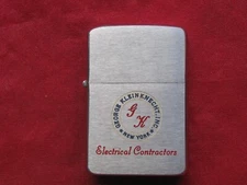 1958 Zippo Lighter Advertising the George Kleinknecht, Inc.