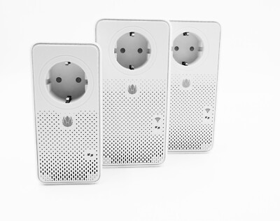 Powerline Starter 3Set KIT PLC 1.000 MBit/s LAN  2x 1.200 MBit/s D-LAN WIFI WLAN