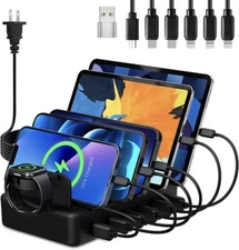 6 Port Charging Station, Multi-Device Dock Charging For Apple Devices