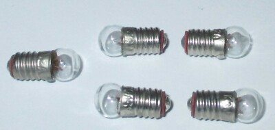 Glühbirne E5.5  3,5 Volt für Krippen-, Puppenhauslampen  5 Stück  NEU