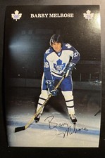 1982 Official Toronto Maple Leafs Vintage Hockey Postcard Photo - Barry Melrose