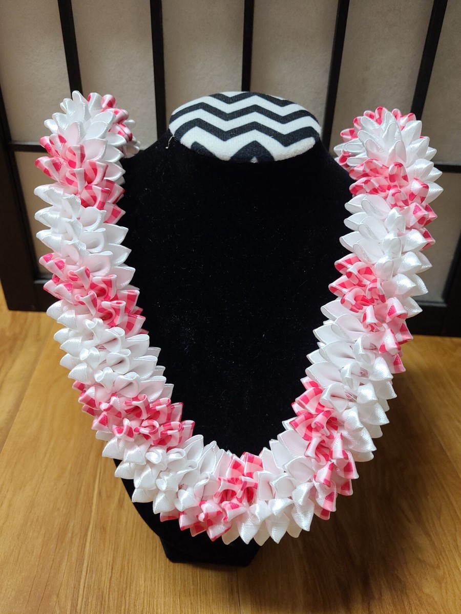 Graduation Wedding Hawaiian Party Pink Checkered and White  display picture 2