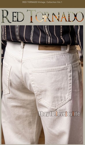 Men's Cotton Denim Pants Jean Trousers Straight Retro Washing Casual - Picture 5 of 25