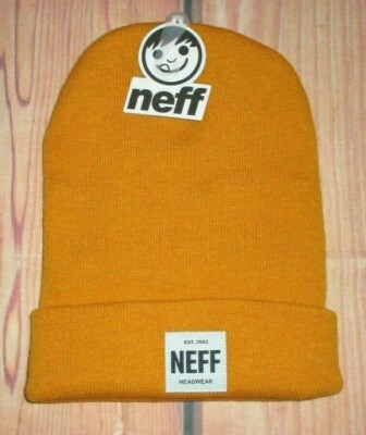 MENS NEFF YELLOW MUSTARD BEANIE HAT ONE SIZE