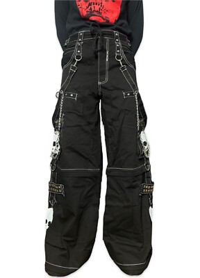 Tripp NYC Goth Skate Grunge Straps Baggy Bondage y2k Skull Pants