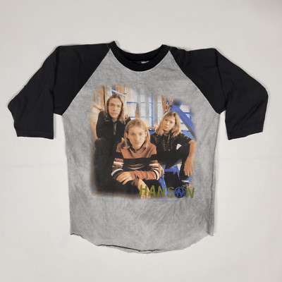 Vintage 90s 1998 Hanson Large Raglan Concert Shirt Polygram USA