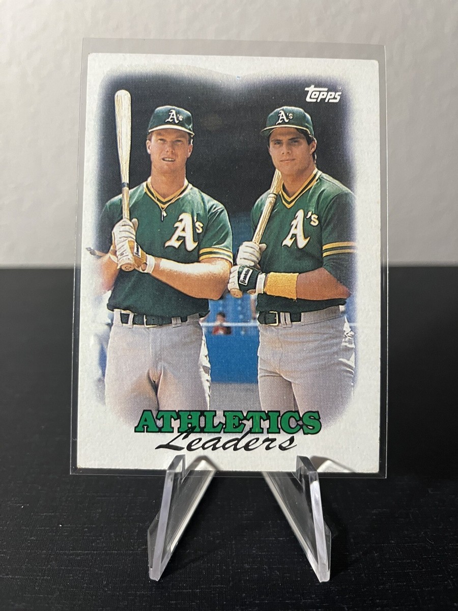 1988 Topps Athletics Leaders Mark McGwire / Jose Canseco Oakland
