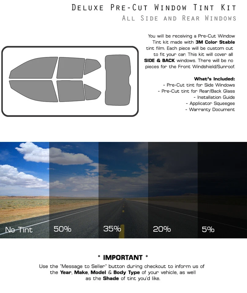 Película de tinte de ventana precortada estable color 3M vidrio para automóvil Volvo XC40 2019-2026 Foto 3 de 4