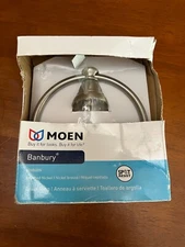 MOEN Banbury Towel Ring in Spot Resist Brushed Nickel Y2686BN new box bathroom