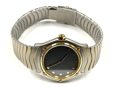EBEL CLASSIC WAVE 18K YELLOW GOLD & STAINLESS STEEL WATCH QUARTZ