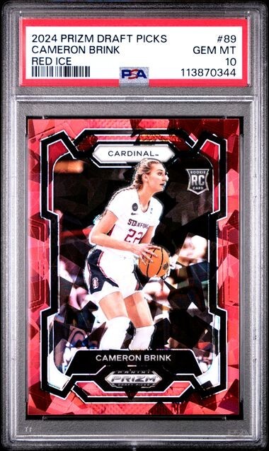 CAMERON BRINK 2024 Panini Prizm Draft Picks Rookie RED ICE Prizm #89 PSA 10 GEM