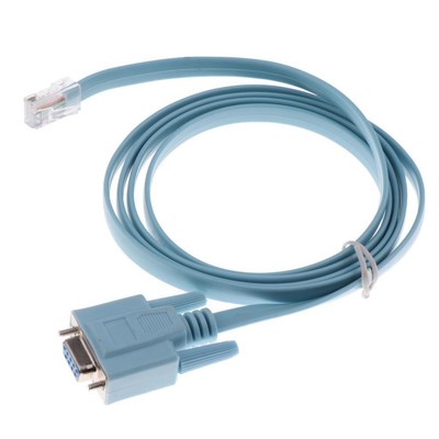 DB 9Pin RS232 Seriell Zu  Ethernet Adapter LAN-Konsolenkabel Blau