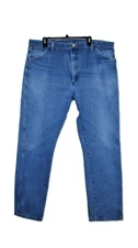 Wrangler Jeans Mens 42x32 Blue Relaxed Bootcut Cowboy Western Denim Rodeo