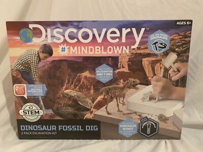 NEW discovery mindblown dinosaur fossil dig 2 pack excavation kit
