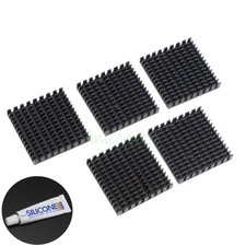 5pcs 40*40*6.5mm Aluminium Radiator Heatsink For LED IC Chipset w/2 Thermal Glue
