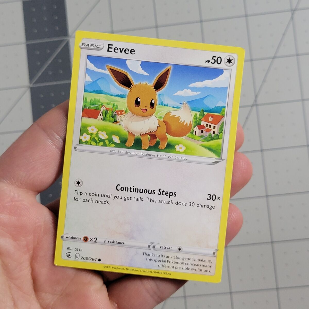 x4 Eevee - 205/264 - Common Pokemon SS08 Fusion Strike M/NM