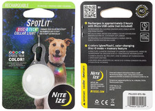  NZ05159 NITE IZE SpotLit Collar Light Rechargeable Disc-O Tech,1 Pack