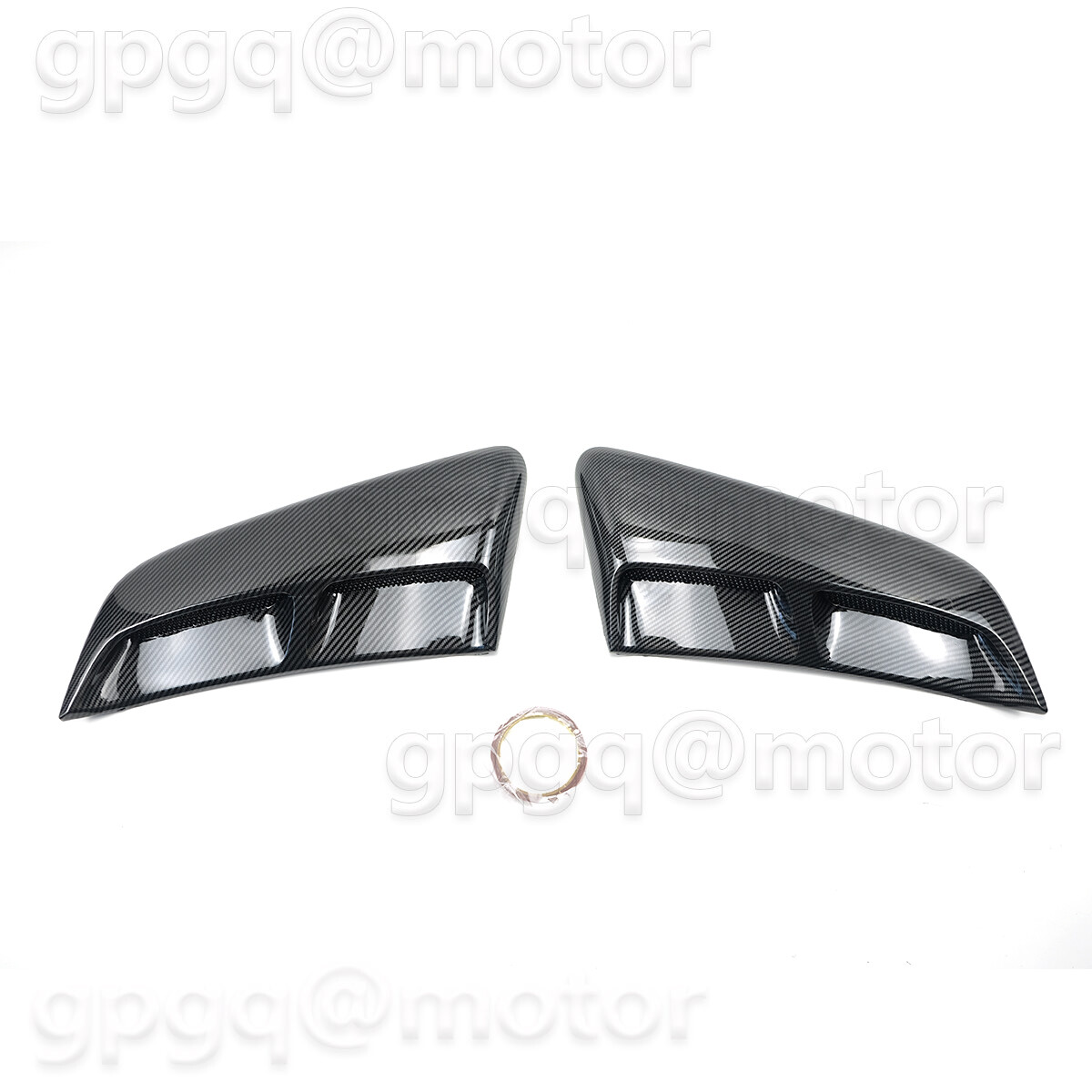 Rear Fender Panel Side Body Flare Scoops Carbon Look For Ford Mustang 2015-23 V3