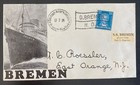 1929 Bremen Germany cover to East Orange NJ USA Via SS Bremen — photo 1