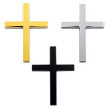 Metal Cross Auto Emblem For Christian Jesus Car Motorcycle Styling Badge Sticker