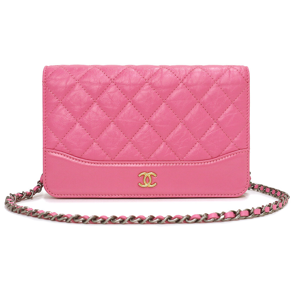 【CHANEL】Chanel Gabrielle Cardholder【ランク：Ａ】 2024 Chanel Classic Flap Card Holder Wallet Black Lambskin w