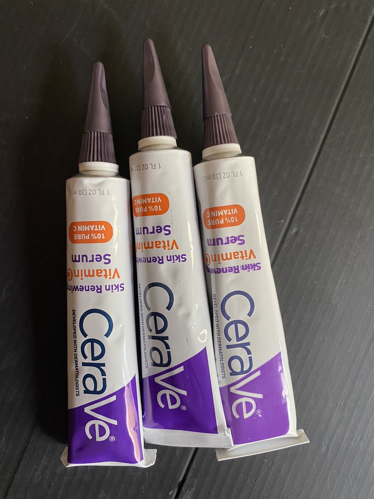 3 Pack CeraVe Vitamin C Serum 30ml, No Box Included, Skin Renewing Formula