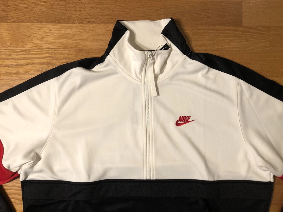 New M Nike Air 1 2 Zip White Black Red Jacket Sweater Sportswear