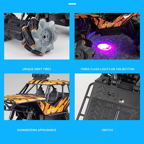 1/20 2.4G 4WD RC Car 48Km/h Off-Road 360° Rotating Drift Stunt Light Truck Toy - Picture 10 of 14