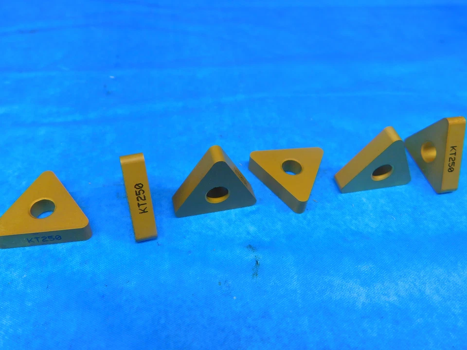 16 PIEZAS NUEVOS INSERTOS DE TORNEADO DE CARBURO RECUBIERTOS TRIUMPH TNMA434 KT250 TiN TNMA 434 Foto 4 de 4