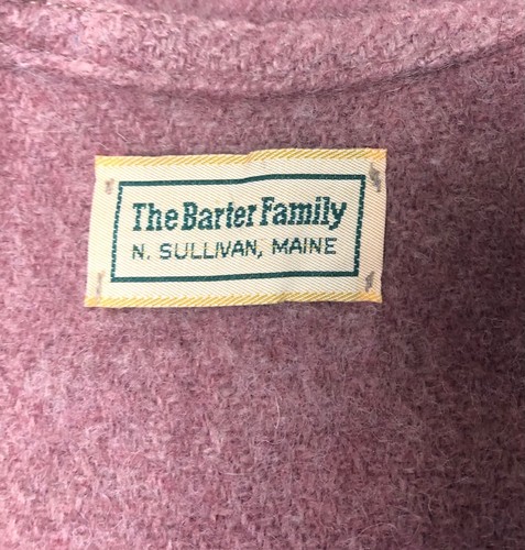 CHAQUETA PONCHO DE LANA ARTESANA MAINE THE BARTER FAMILY N. SULLIVAN N. MAINE ABRIGO ENVOLVENTE CAPA - Imagen 2 de 7