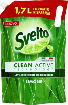 SVELTO Reinigungsmittel Geschirr Nachfüllung Umschlag 1. 7 Lt Zitrone, 3 Stück