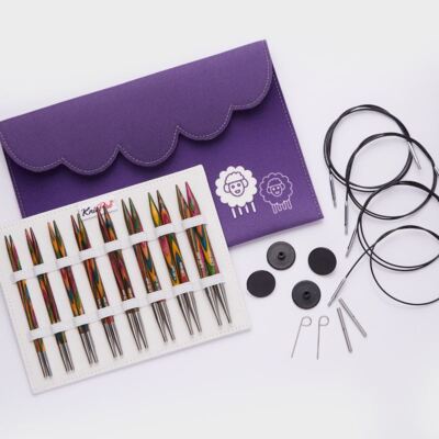 KnitPro Symfonie Wood Deluxe austauschbares Rundstricknadel-Set 5'' 4''