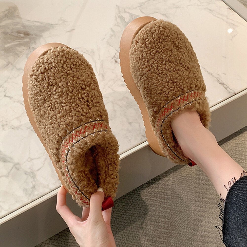 APL Pantofole donna calde morbide invernali suola spessa ciabatte termiche per la casa