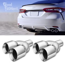 For Toyota Camry Dual Exhaust Pipe Tip 2.5" Inlet 3.5'' Outlet Double Wall