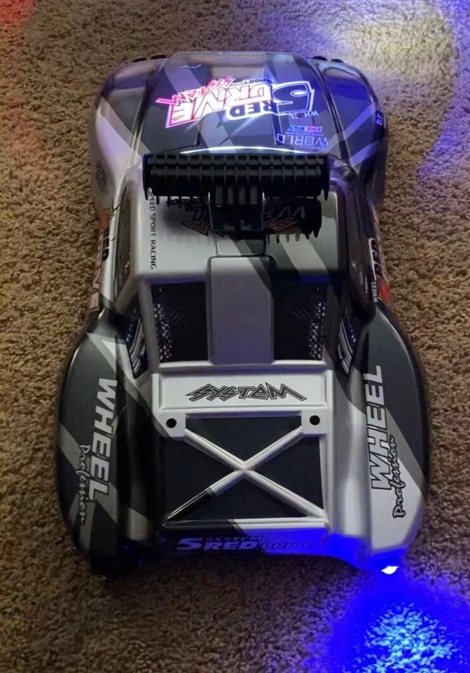 Custom Traxxas Slash vxl RC body w/ custom HD Police led light set 2aW2R2B-F - Image 3 of 4