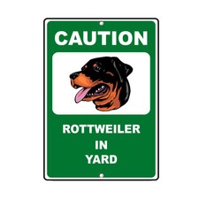 ROTTWEILER DOG Caution Novelty Fun METAL Sign