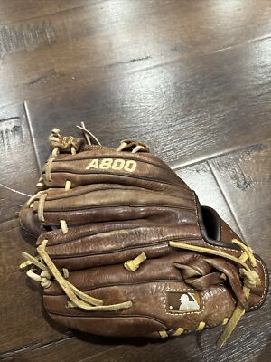 Wilson A800 Optima Brown Leather Baseball Glove RHT 11.5 One Spot