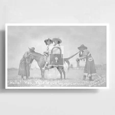Cowgirls Ruth Roach Cattlemens Carnival Garden City Kansas KS Reprint Postcard