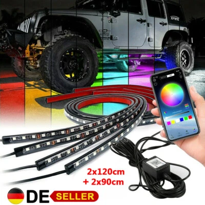 Wasserdichte Auto LED RGB Unterbodenbeleuchtung KFZ Streifen mit APP Steuerung - Bild 1 von 4