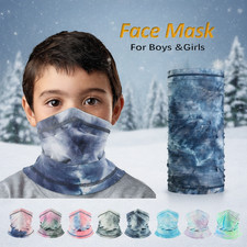 Kids Winter Fleece Neck Warmer Gaiter Scarf Half Face Mask Windproof Ski Bandana