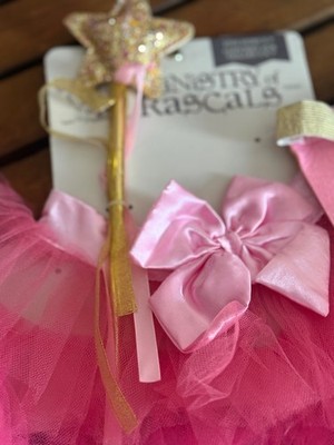 Ministry of Rascals Fairy Costume Pink Tutu Crown Glitter Star Wand Size 3-7 NWT