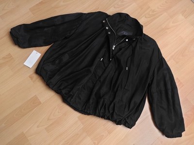 TOP: ZARA Jacke Blouson Bomberjacke fließend S oversized Viskose Leinen schwarz 
