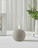 Eglo Led Kerze Leskino Warmweiß 8 X Ø 8 Cm Taupe Flammenlose/Led-Kerze
