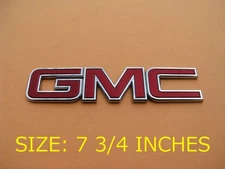 GMC SIERRA ACADIA TERRAIN RED REAR GATE EMBLEM LOGO BADGE SIGN A46607